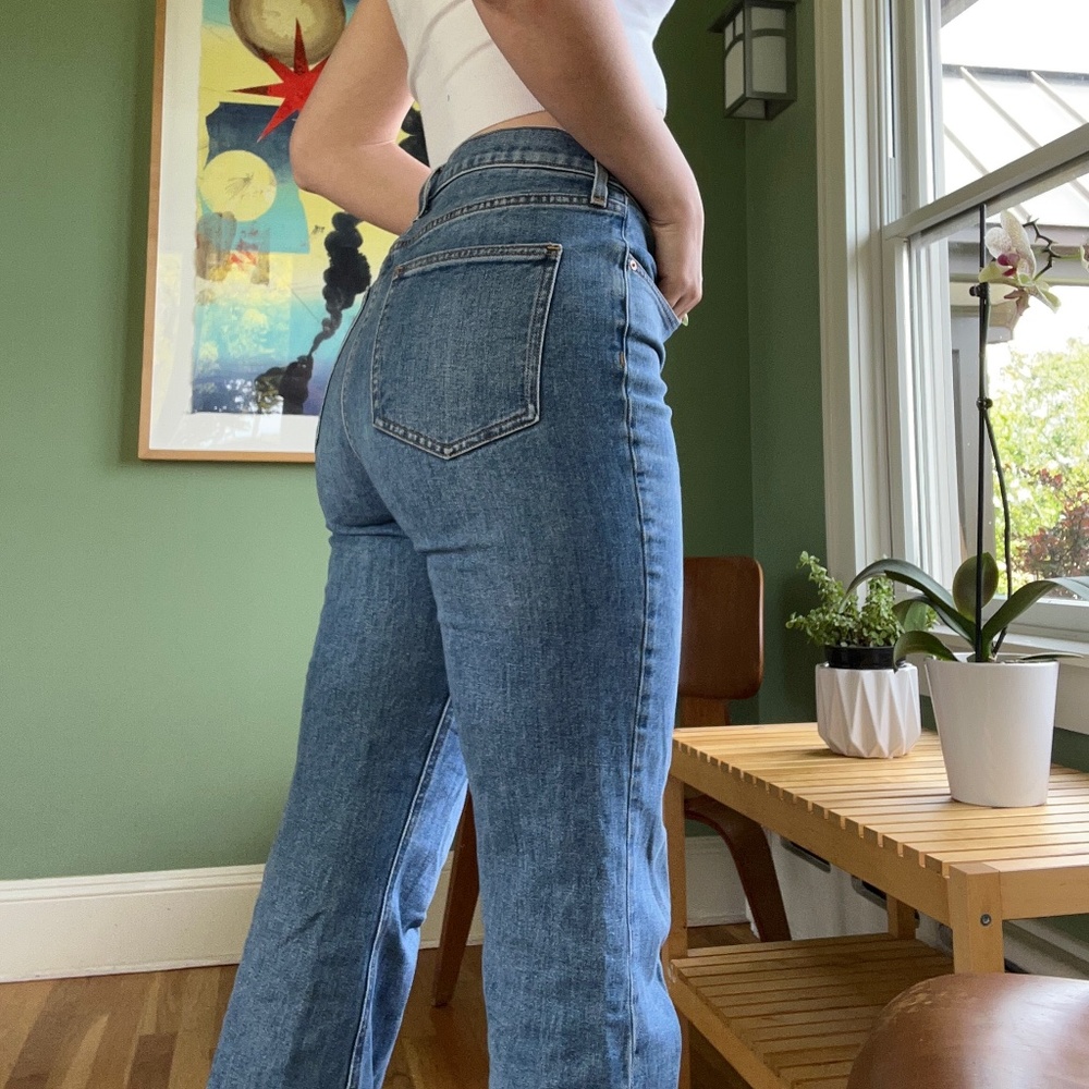 Denim Forum The Twiggy High Rise Flare 28 Long